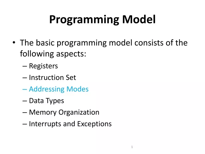 programming model