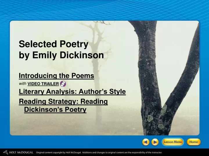 selected poetry by emily dickinson