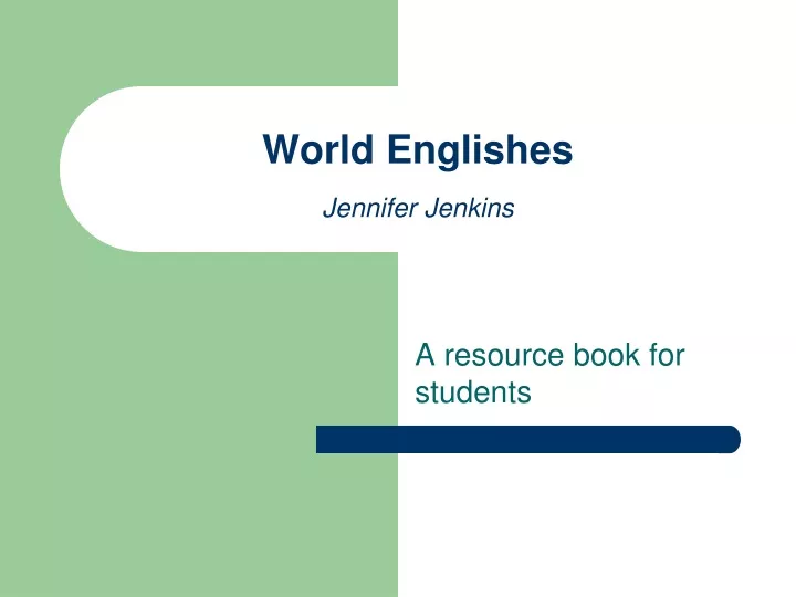 world englishes jennifer jenkins