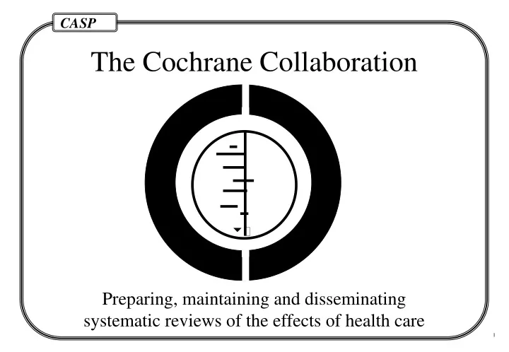 the cochrane collaboration