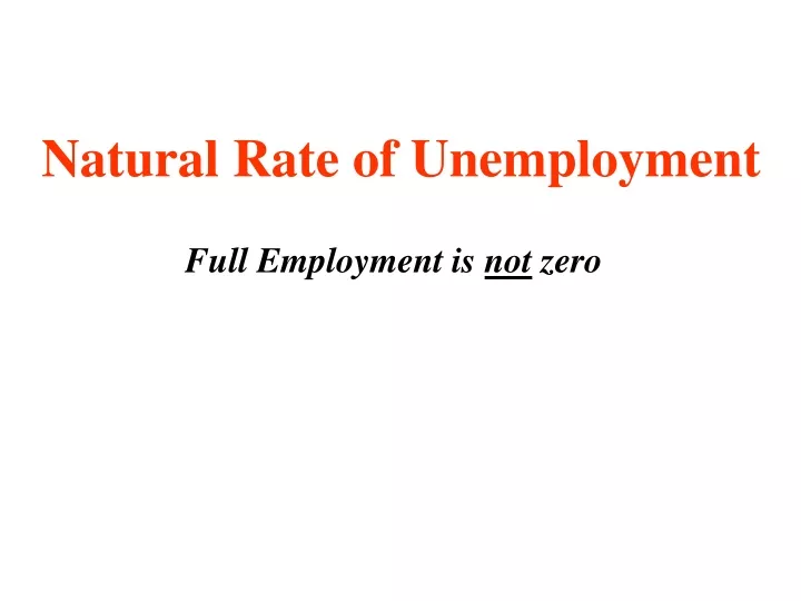 natural rate of unemployment