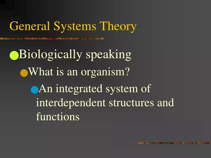 general systems theory