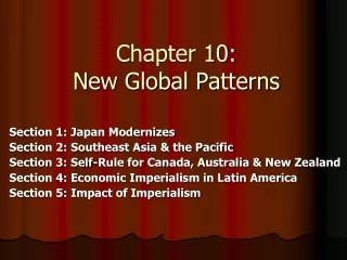 Chapter 10:  New Global Patterns