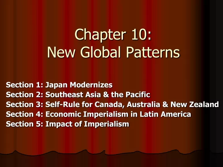 chapter 10 new global patterns
