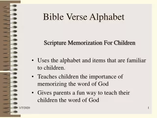 Bible Verse Alphabet