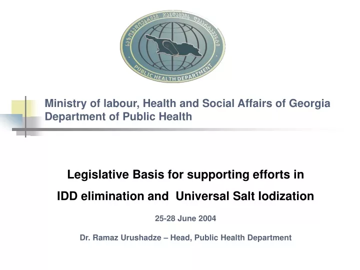 ministry of labour health and social affairs