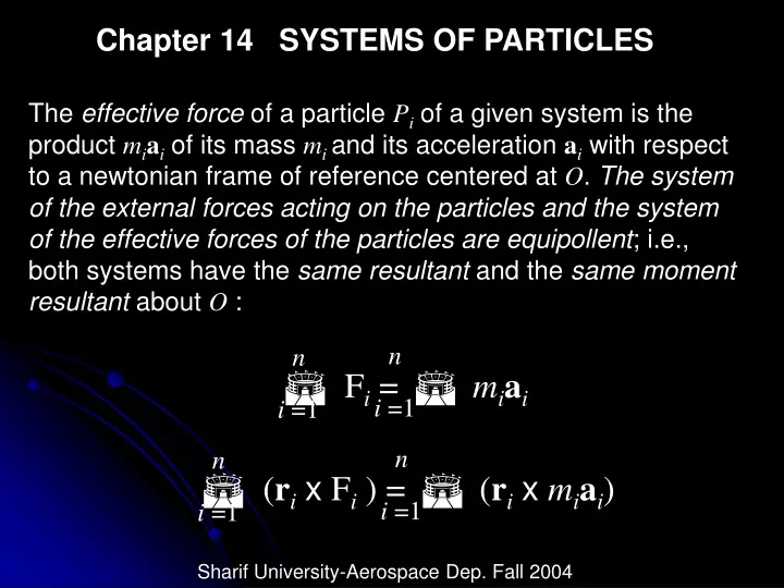 chapter 14 systems of particles
