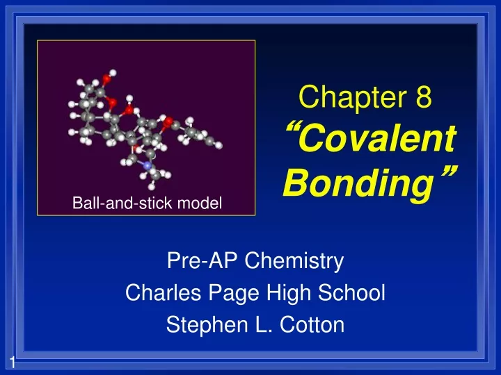 chapter 8 covalent bonding