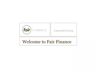 Welcome to Fair Finance
