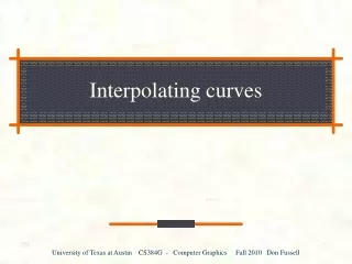 Interpolating curves