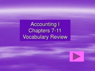 Accounting I Chapters 7-11 Vocabulary Review