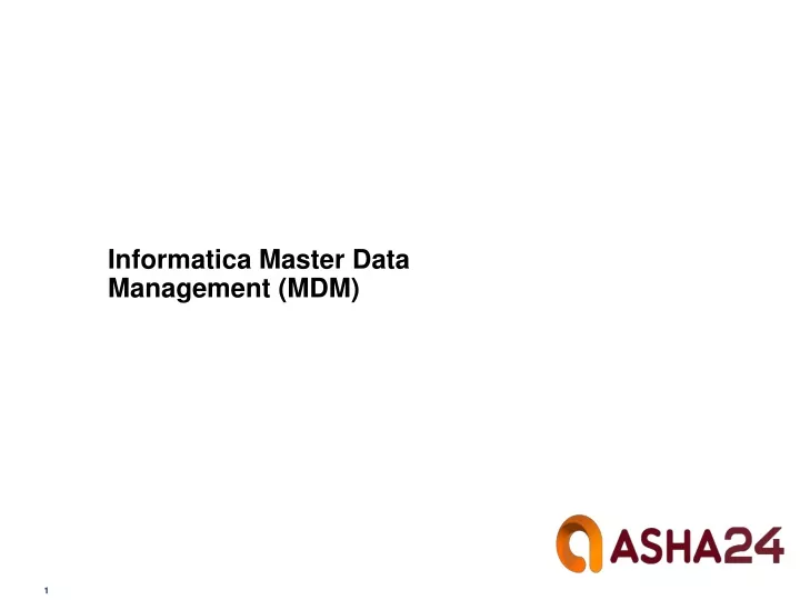 informatica master data management mdm