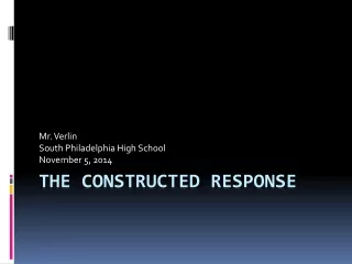 The constructed response
