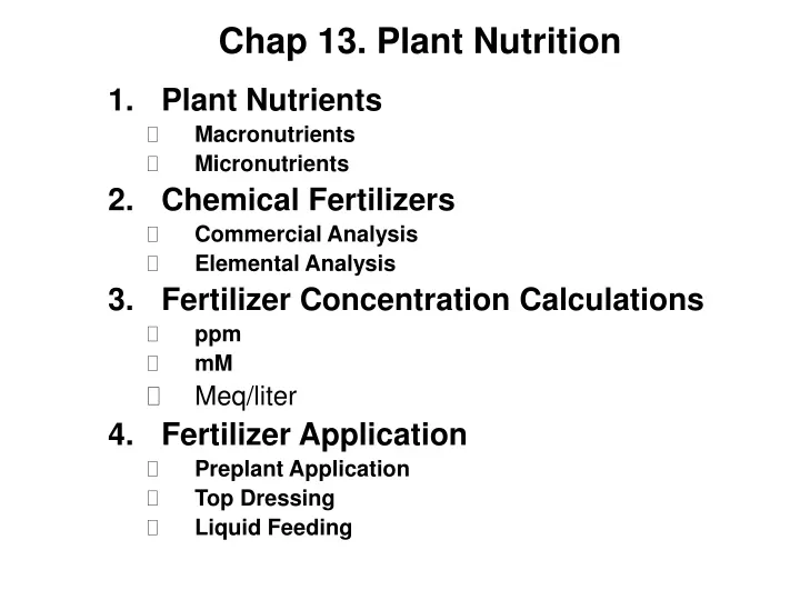 chap 13 plant nutrition