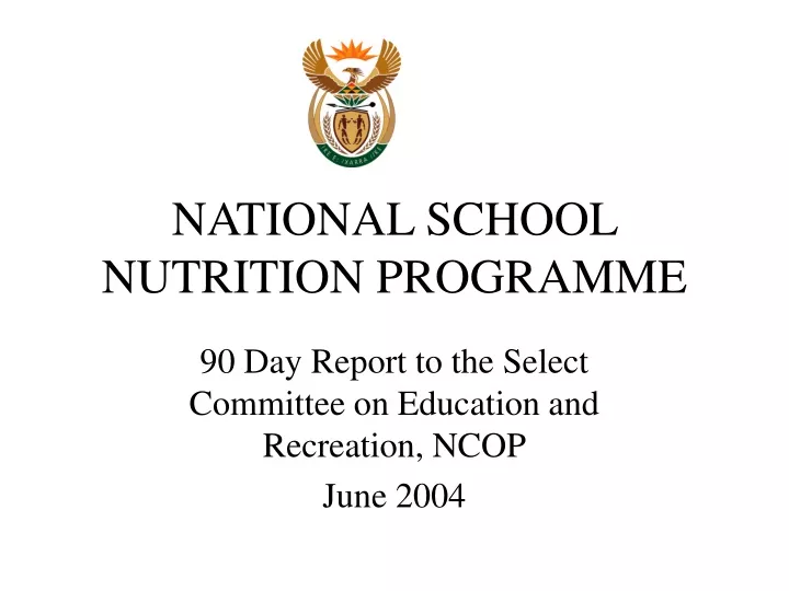 national school nutrition programme