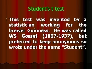 Student’s t test