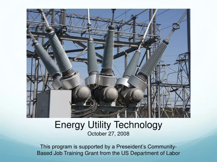 energy utility technology october 27 2008 this