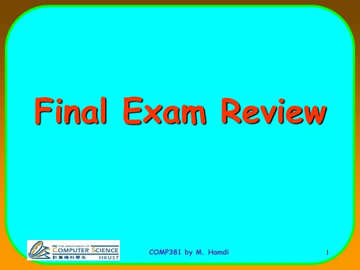 final exam review