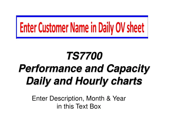 ts7700 performance and capacity daily and hourly charts