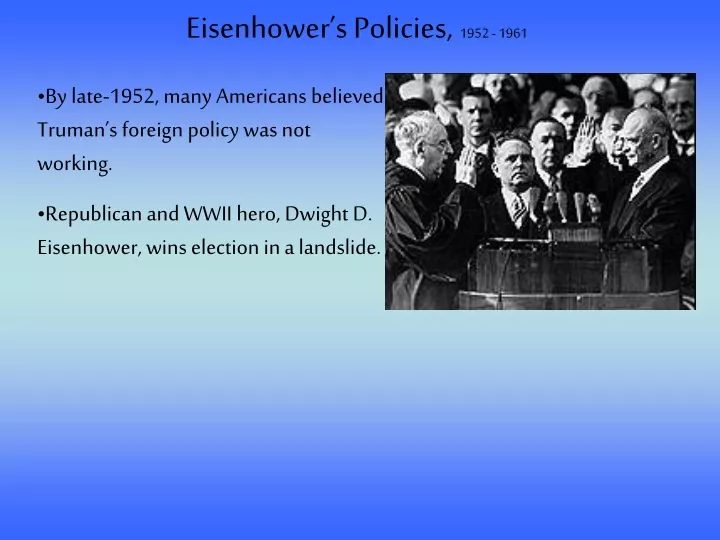eisenhower s policies 1952 1961