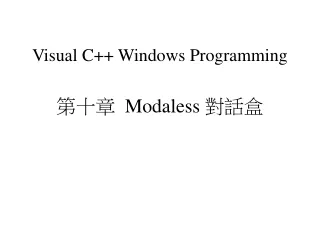 Visual C++ Windows Programming