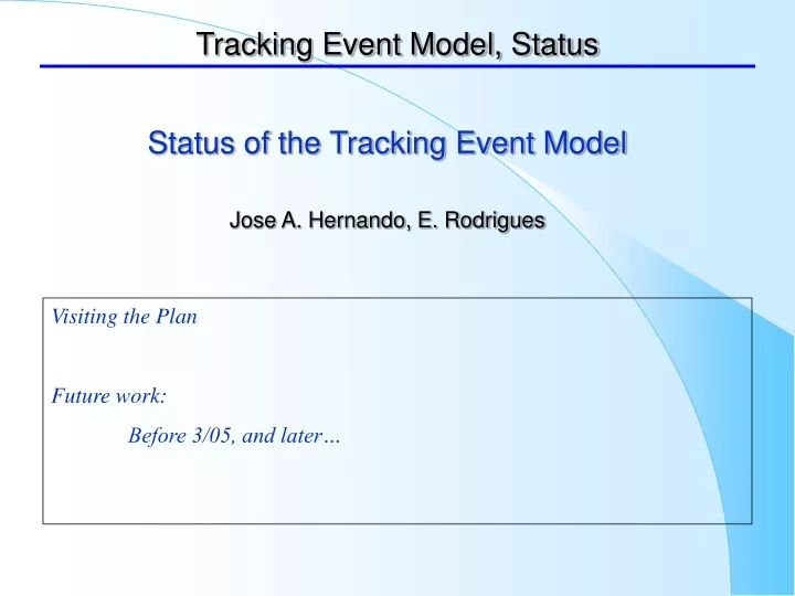 tracking event model status