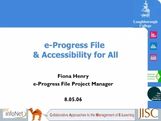 e-Progress File  &amp; Accessibility for All