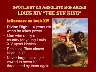 Influences on Louis XIV
