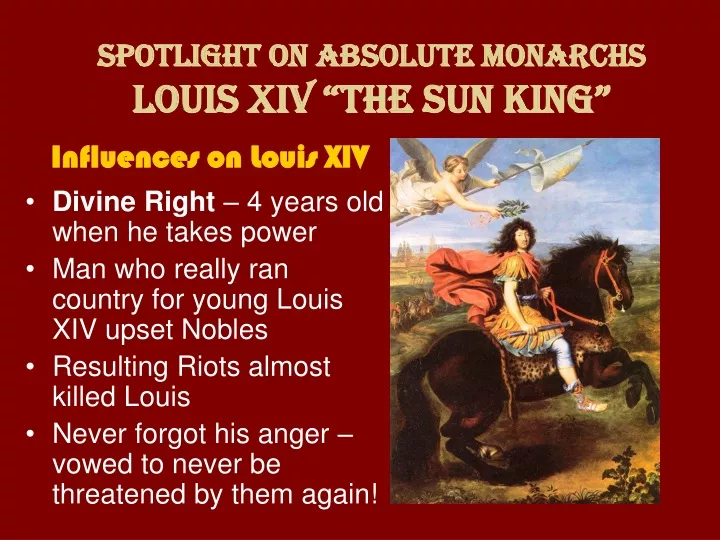 influences on louis xiv