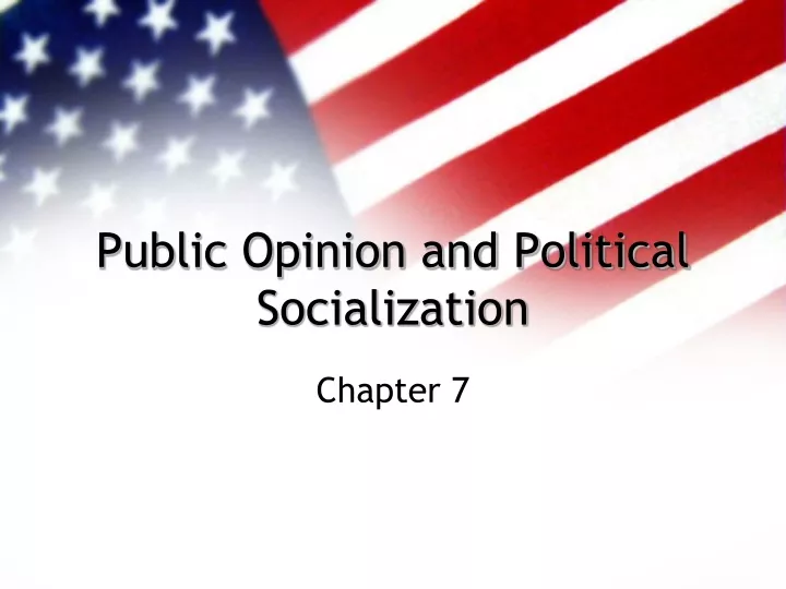 public opinion and political socialization