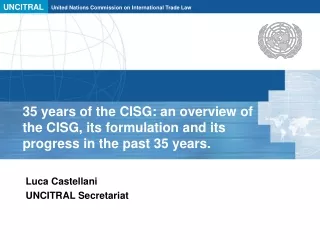 Luca Castellani UNCITRAL Secretariat