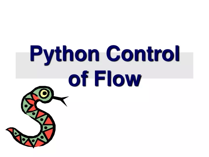 python control of flow