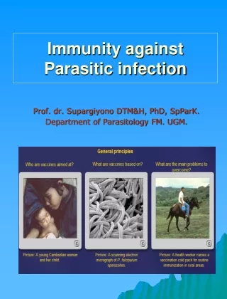 Immunity against Parasitic infection