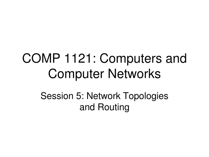 comp 1121 computers and computer networks