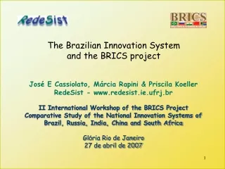 The Brazilian Innovation System and the BRICS project