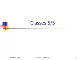 Classes 5/5