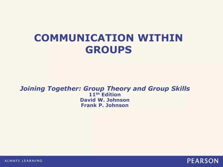 communication within groups