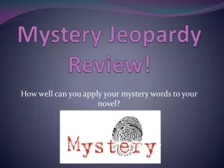 Mystery Jeopardy Review!