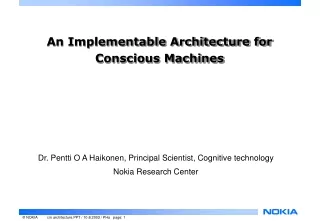 An Implementable Architecture for Conscious Machines