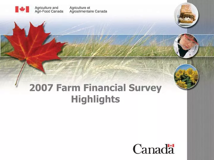 2007 farm financial survey highlights