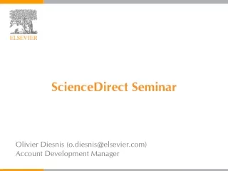 ScienceDirect Seminar