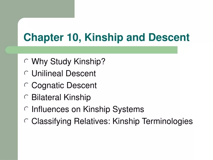 chapter 10 kinship and descent