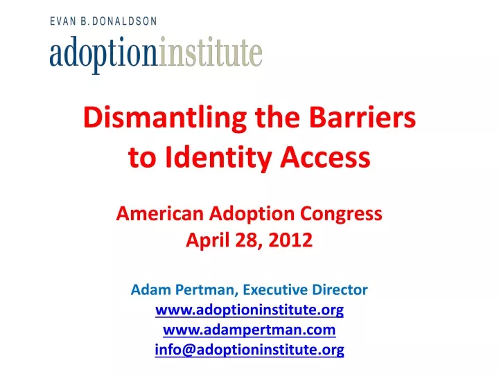 dismantling the barriers to identity access
