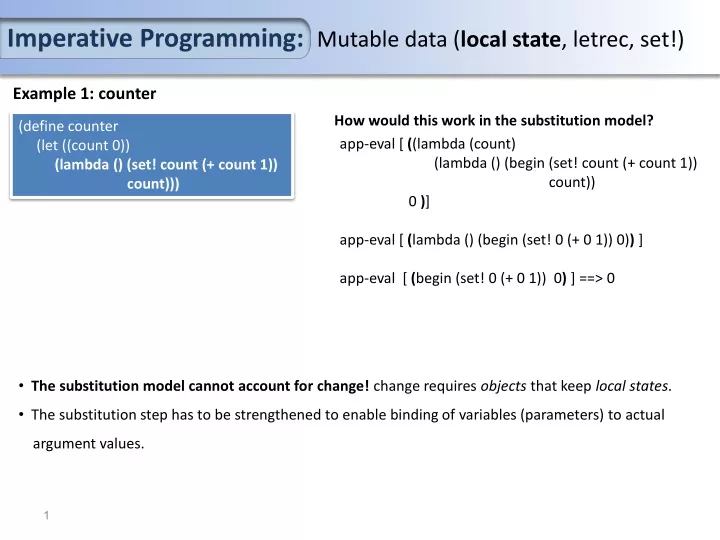 imperative programming mutable data local state