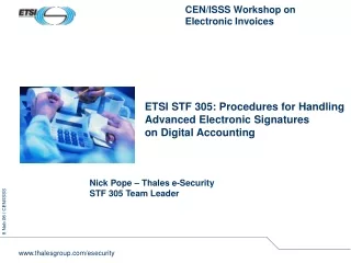 ETSI STF 305: Procedures for Handling  Advanced Electronic Signatures on Digital Accounting