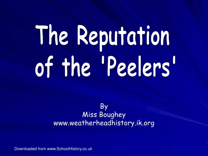 the reputation of the peelers