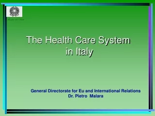 The Health Care System   in Italy