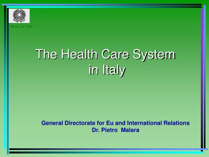 the health care system in italy