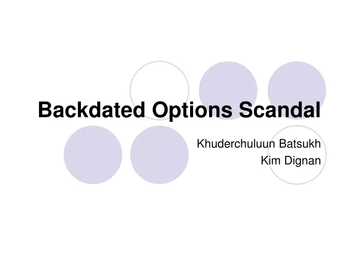 backdated options scandal