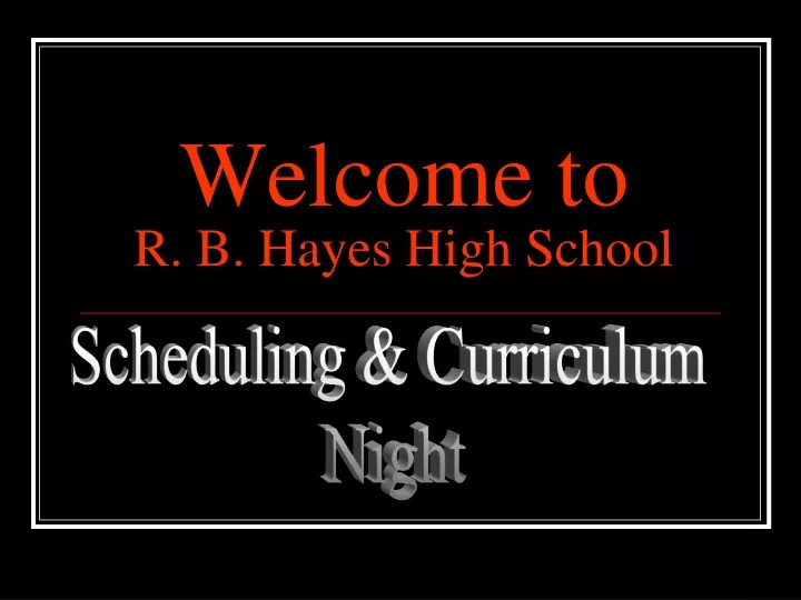welcome to r b hayes high school